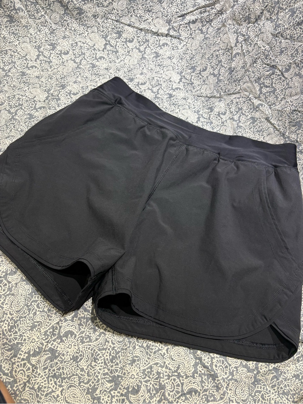 Lands End black quick dry board shorts swim 12